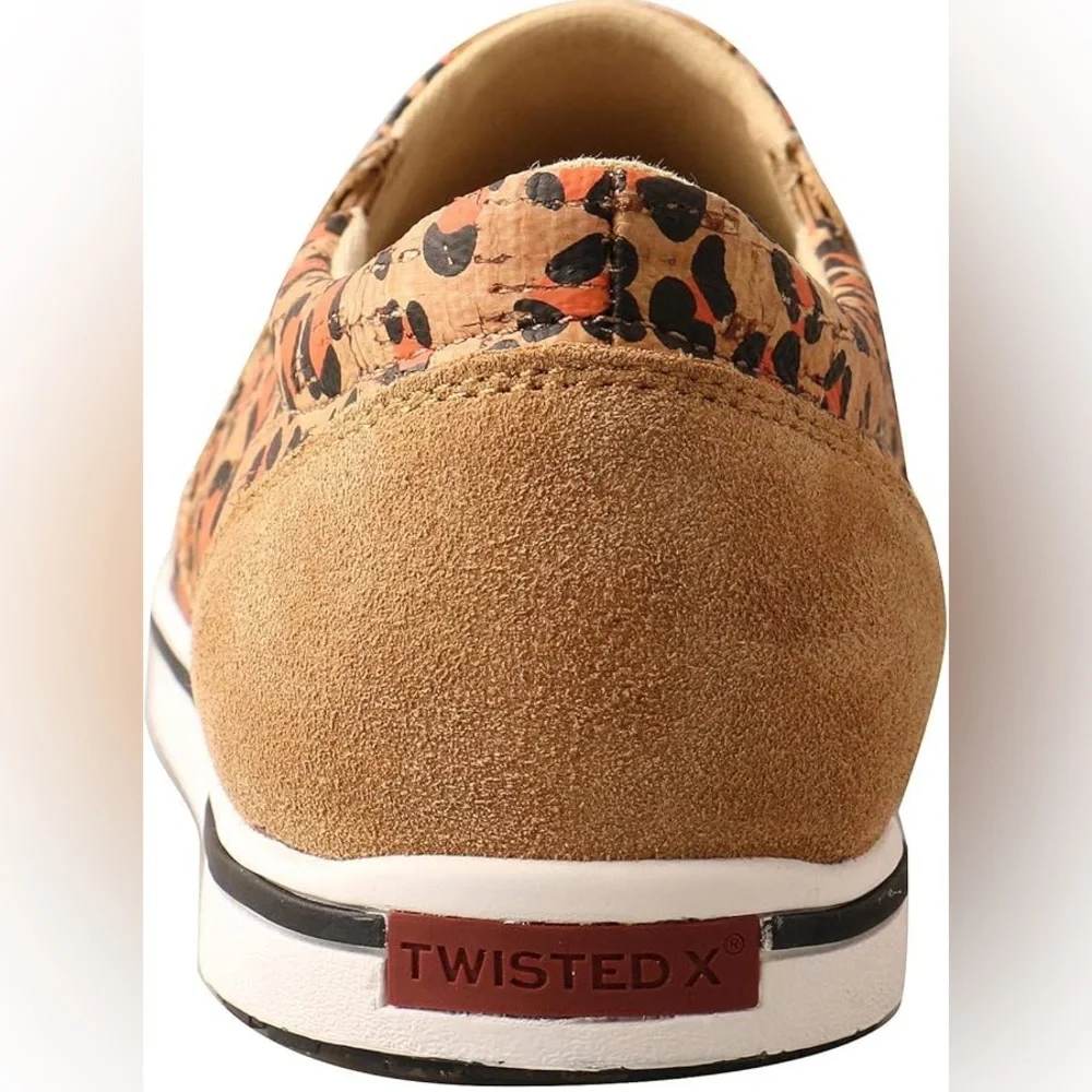 TWISTED X GIRLS' LEOPARD PRINT CASUAL SHOES - MOC TOE